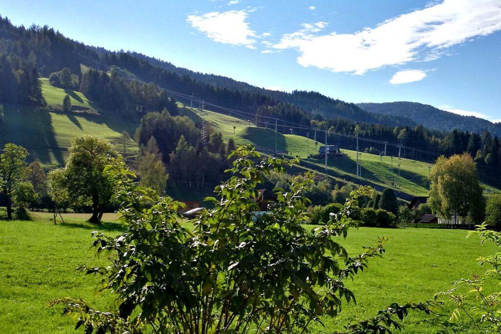 Bild der Aussicht vom Gästehaus/Pension Mayer am Kreischberg